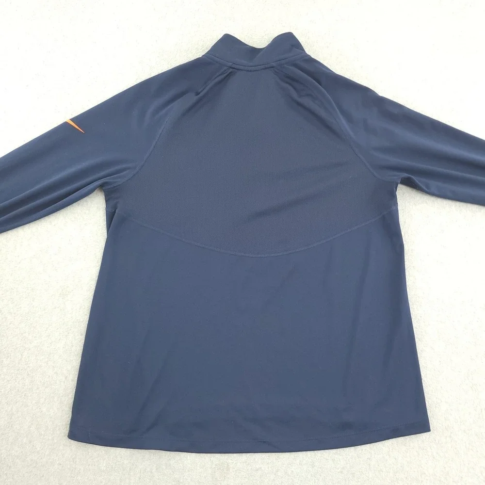 Nike Dri Fit 1/4 Zip Chicago Bears Shirt Mens Large Blue NFL Football Pullover
